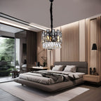 ルナラ クリスタル ペンダントライト ステンレススチールとLED付き