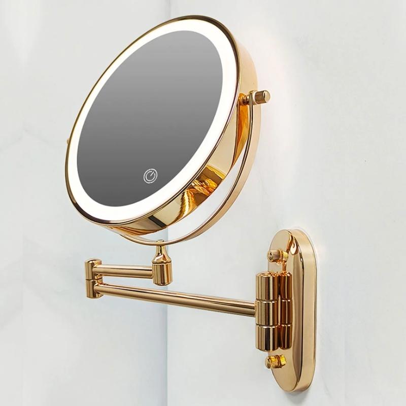 AuroraGold LED Magnifying Vanity Mirror Rechargeable