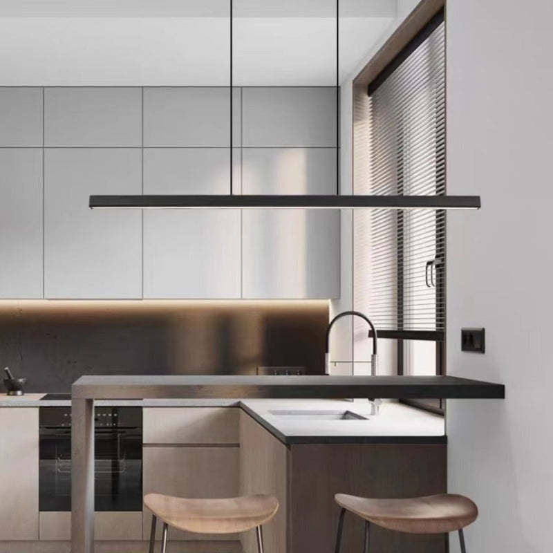 Averin Industrial LED Pendant Light, Adjustable Height