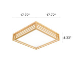 Elora LED Flush Mount Light, Dimmable, Wood And Acrylic