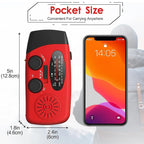 AeroVault Wind Up Radio with Solar Power Bank and Flashlight