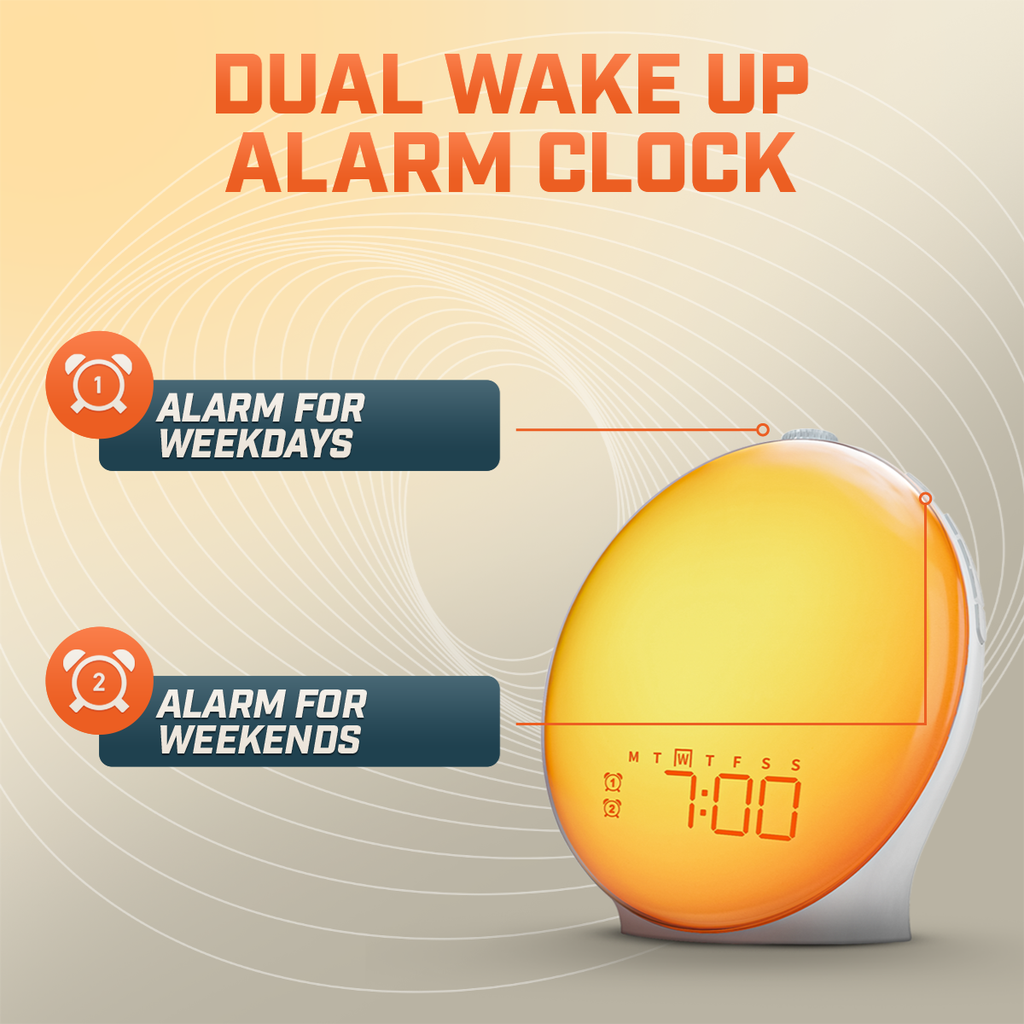 AuroraRise | Gradual Sunrise Alarm Lamp With Custom Sounds