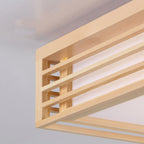 Elora LED Flush Mount Light, Dimmable, Wood And Acrylic