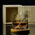 Kaito Japanese Edo Kiriko Crumple Whisky Glass Artisan