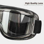 VeloNova Vintage Goggles with Anti-Fog and UV Protection