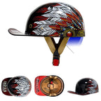 VeloGuard DOT zugelassener Motorrad-Baseballhelm ABS-Schale