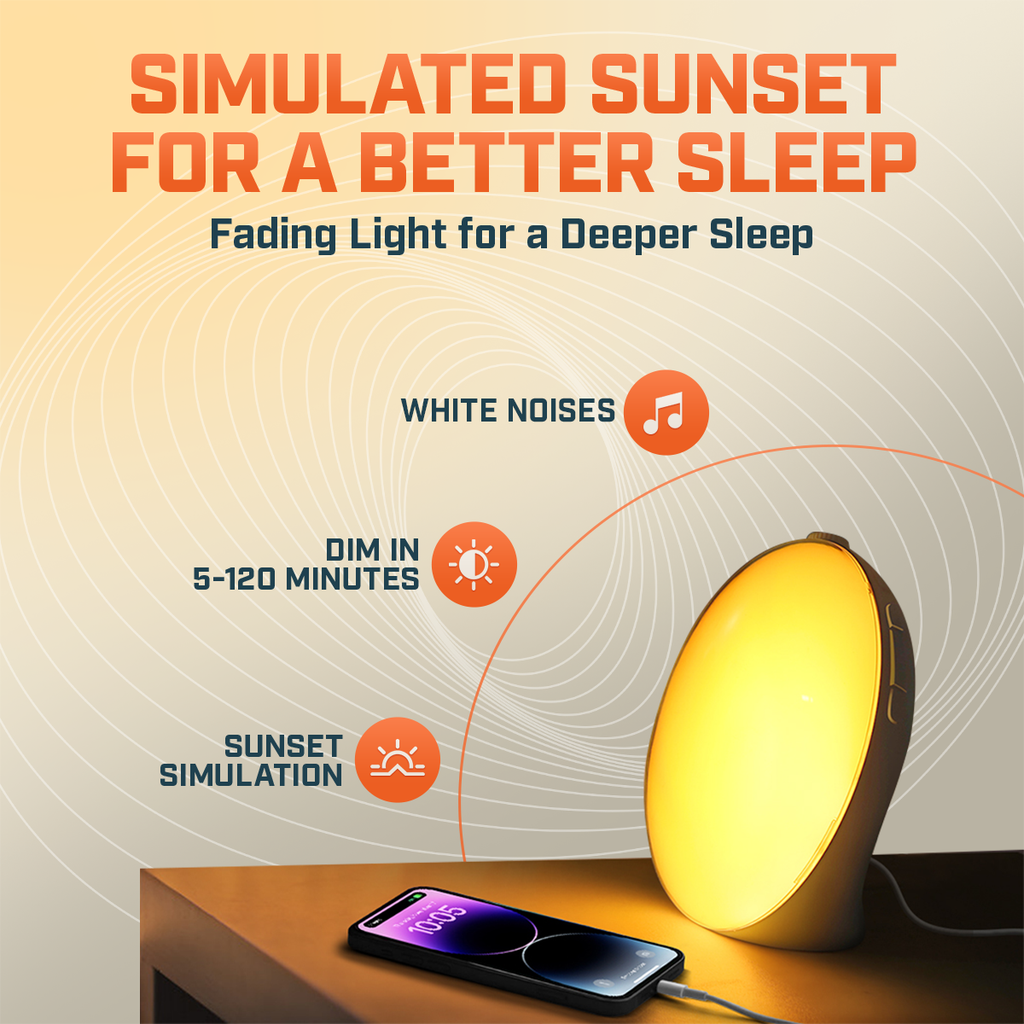 AuroraRise | Gradual Sunrise Alarm Lamp With Custom Sounds