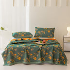 Liora Silhouette Ginkgo Leaves Reversible Cozy Coverlet