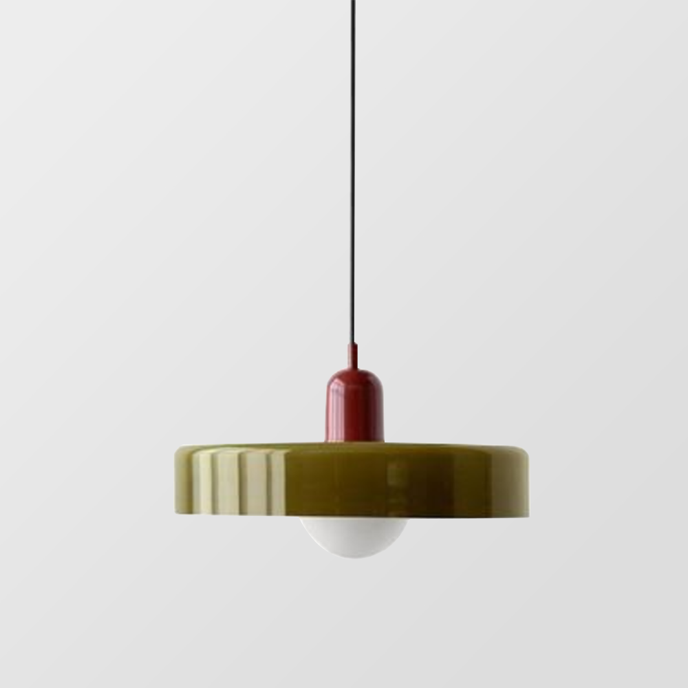 Lumora | Colored Glass Bauhaus Pendant Light For Dining