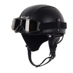 AeroGuard Vintage Moto Helmet With DOT Safety And UV Shield