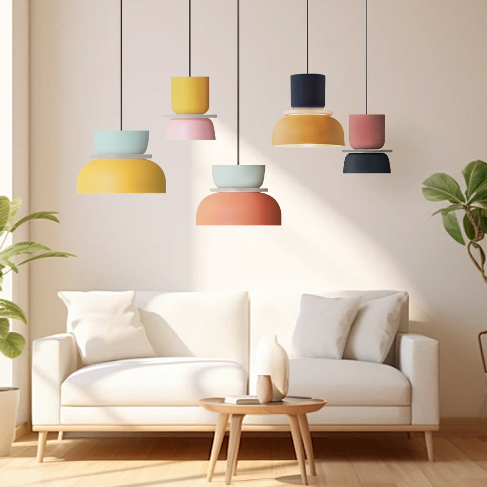 Scandi Color Block Pendant Lamp For Kitchen And Dining
