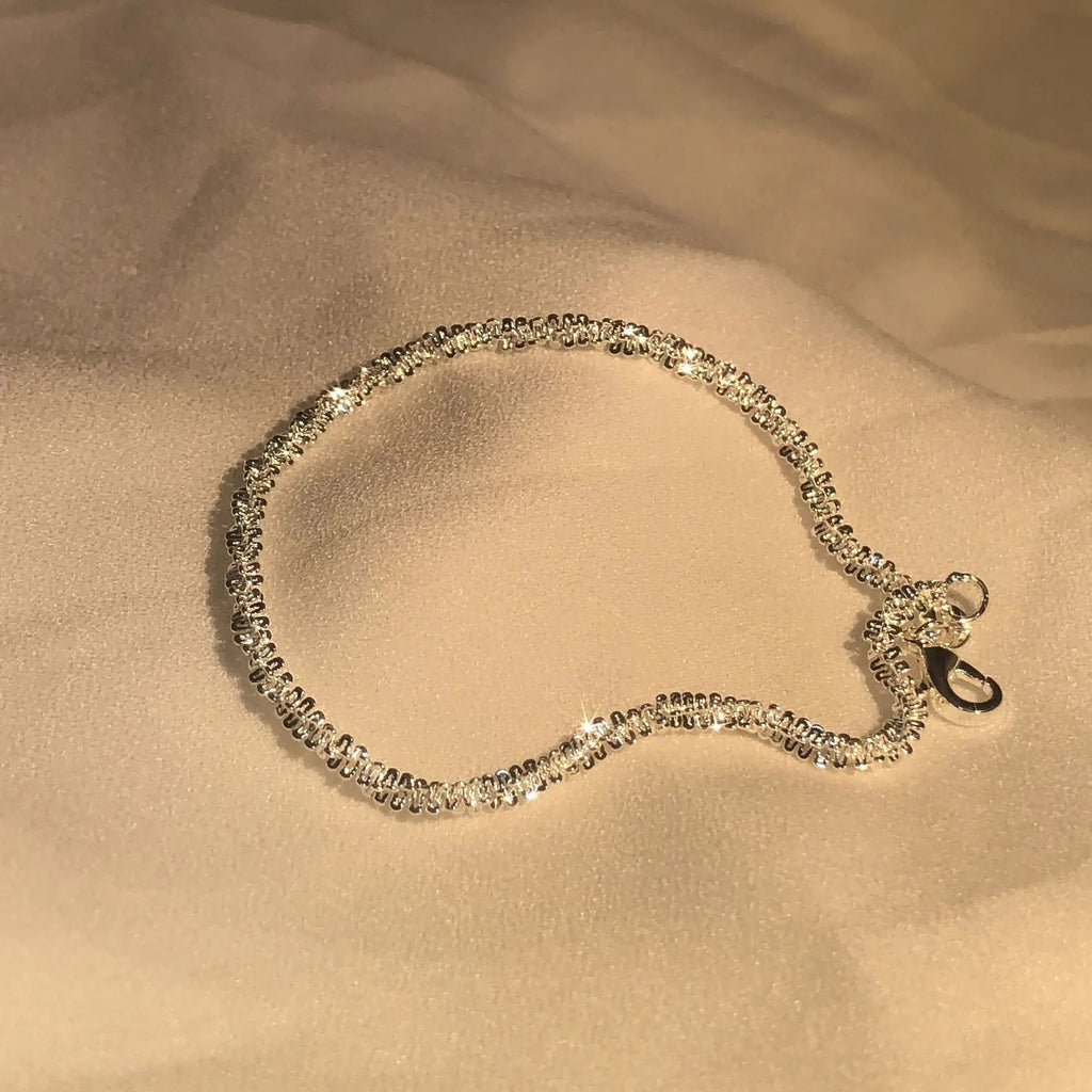 Marielle Elegant Shimmering 925 Sterling Silver Water-Inspired Handcrafted Bracelet Gift For Her