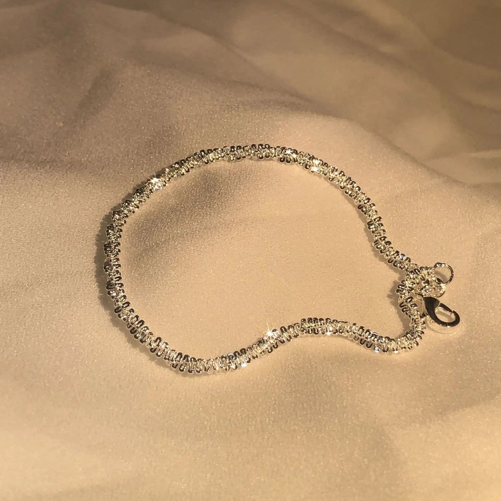 Marielle Elegant Shimmering 925 Sterling Silver Water-Inspired Handcrafted Bracelet Gift For Her