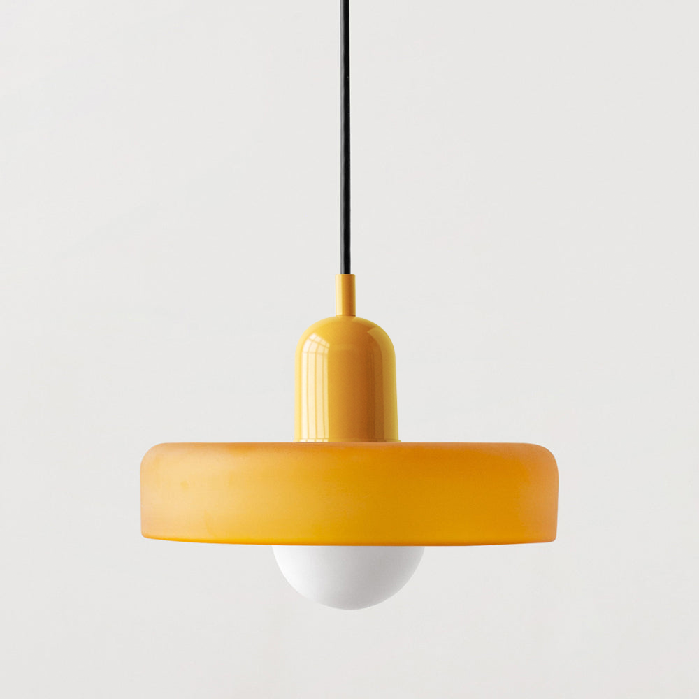 Lumora | Colored Glass Bauhaus Pendant Light For Dining
