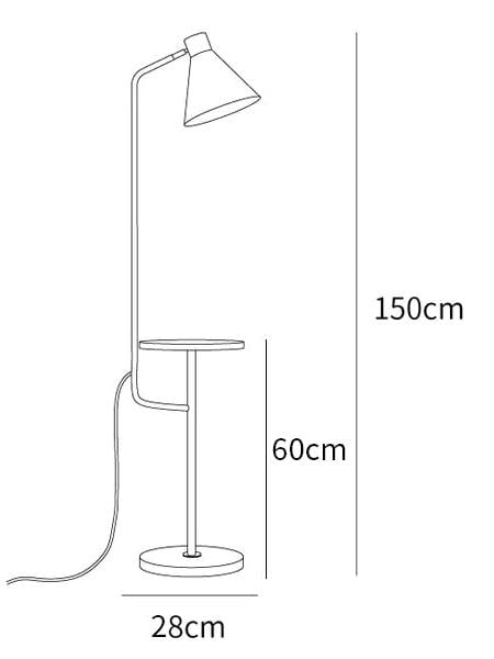 Lumora LED Floor Lamp With Tray For Living Room And Bedroom