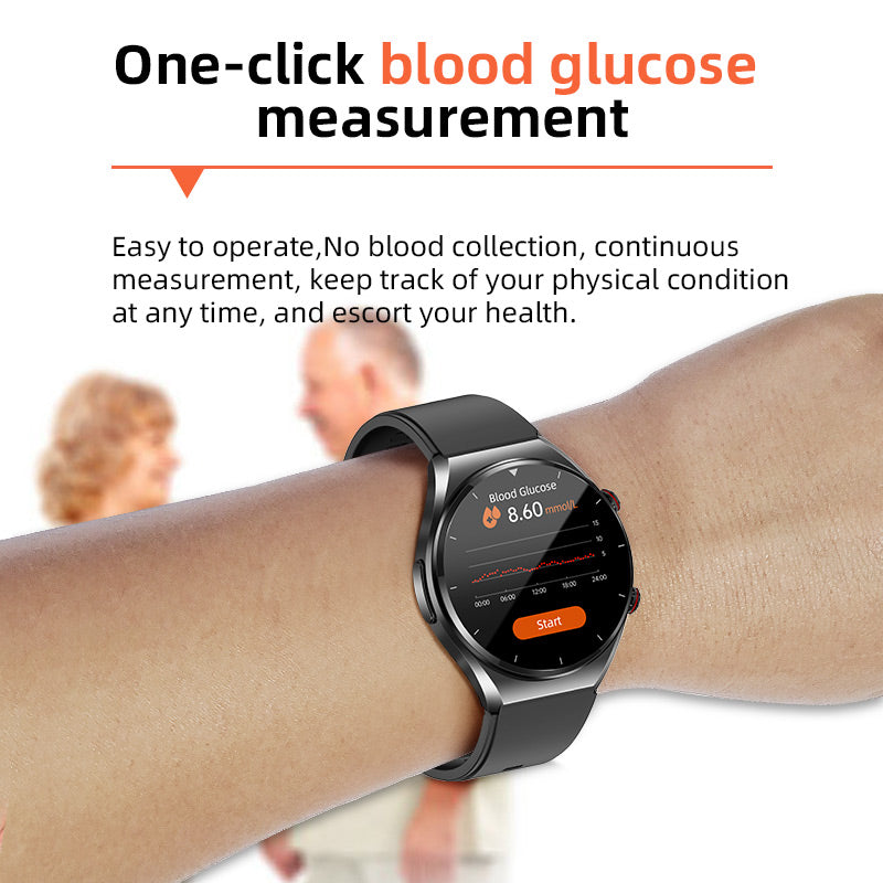 PulseGuard Pro Watch: Glucose, Blood Pressure, ECG and HRV