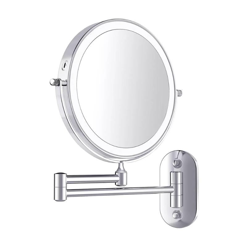 LumaNova Chrome Silver Magnifying LED Vanity Mirror