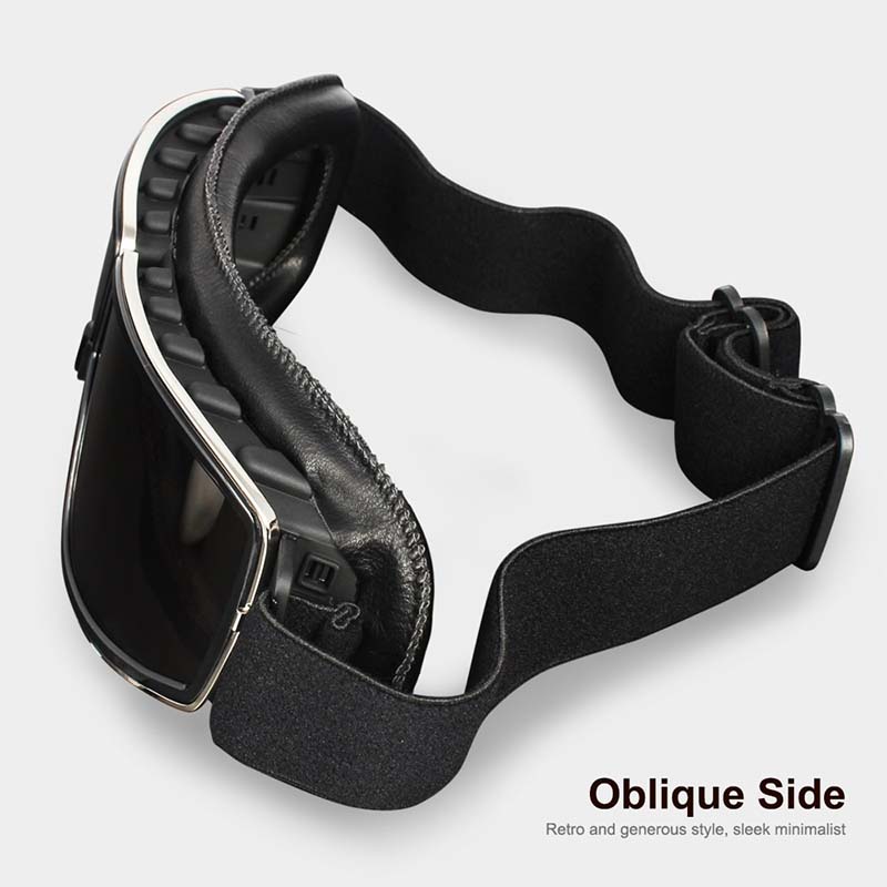 VeloNova Vintage-Schutzbrille mit Antibeschlag und UV-Schutz