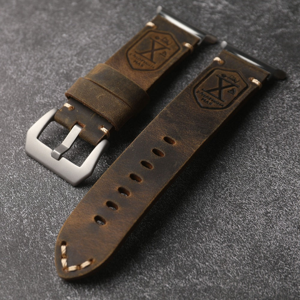 NovaLustre Vintage Leather Band for Samsung Watch Ultra