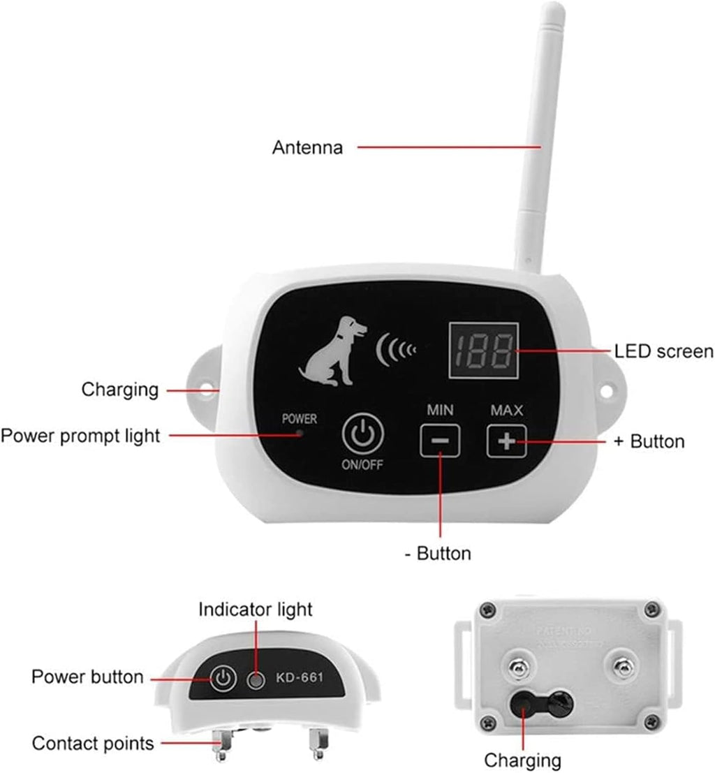 Collare per cane wireless Kairo, impermeabile e ricaricabile