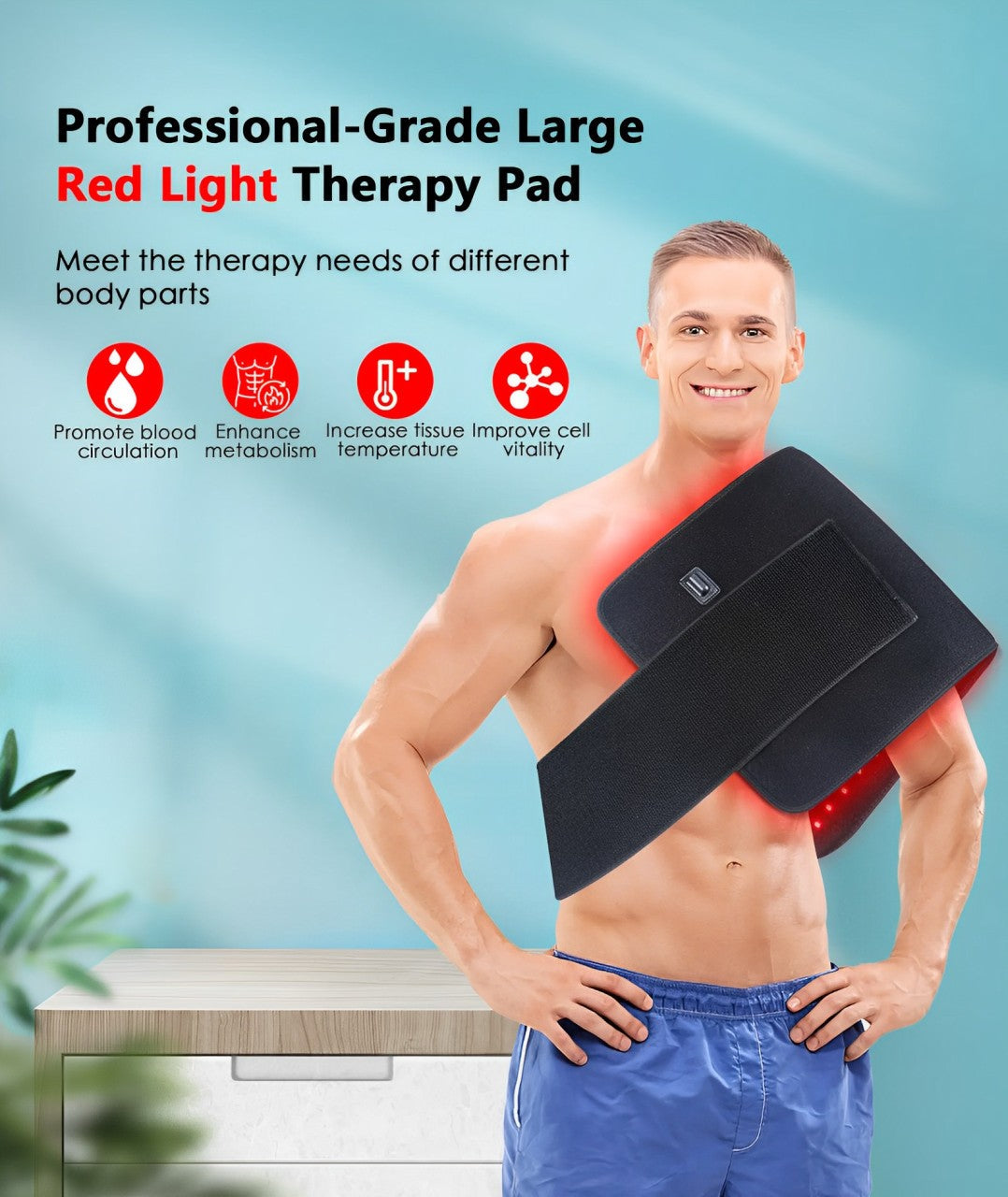 Clinical-Grade At-Home Red Light Therapy Large Pad & Wrap