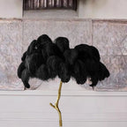 Ostrich Feather LED Floor Lamp Adjustable Height, Soft Glow