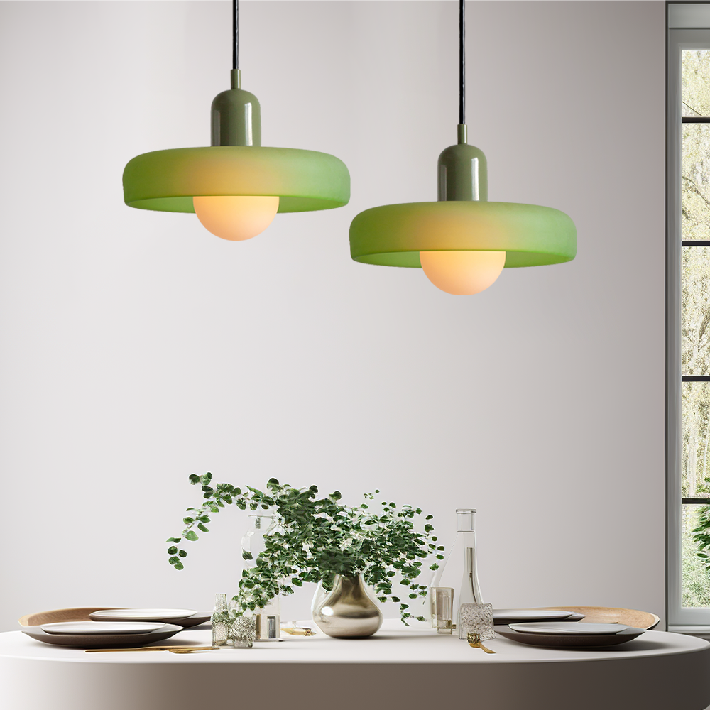 Arkea | Colored Glass Pendant Light With Adjustable Height