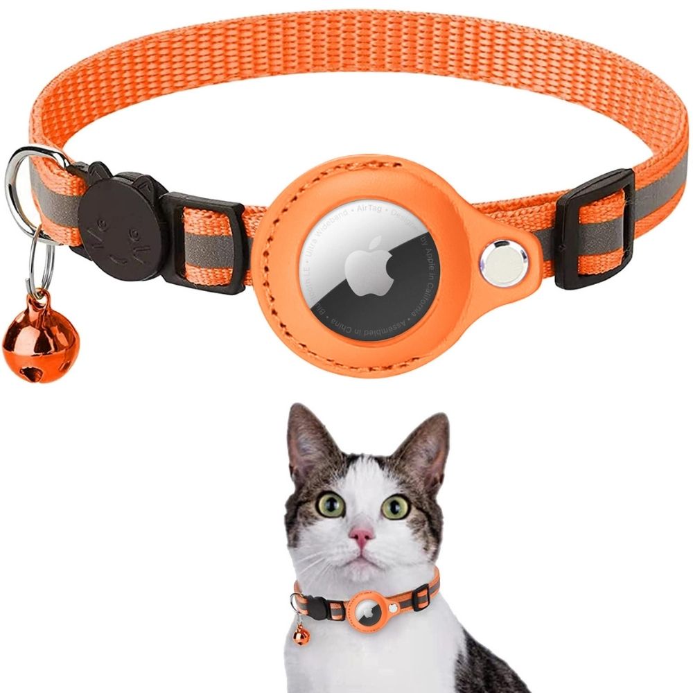 Lunara Reflective Cat Collar With Quick Release And Built In GPS Tracker Mount For Safe Night Tracking
