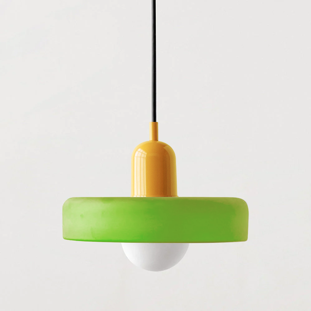 Lumora | Colored Glass Bauhaus Pendant Light For Dining