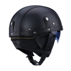 AeroGuard Vintage Moto Helmet With DOT Safety And UV Shield