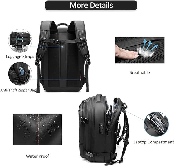 AstraVoyage 60L Expandable Backpack with Wet Dry Storage