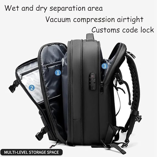 AstraVoyage 60L Expandable Backpack with Wet Dry Storage