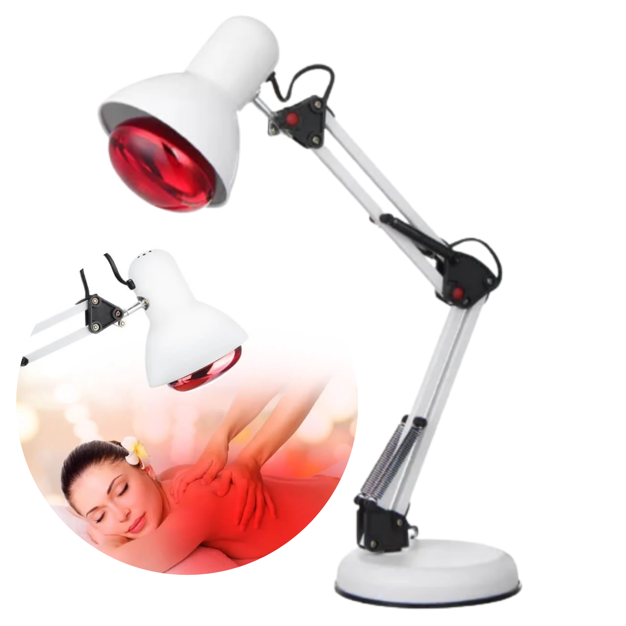 Red Light Therapy Lamp With Infrared Heat And Tripod Stand