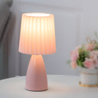 Dimmable Desk Lamp With Glass Base And USB Port, Pink