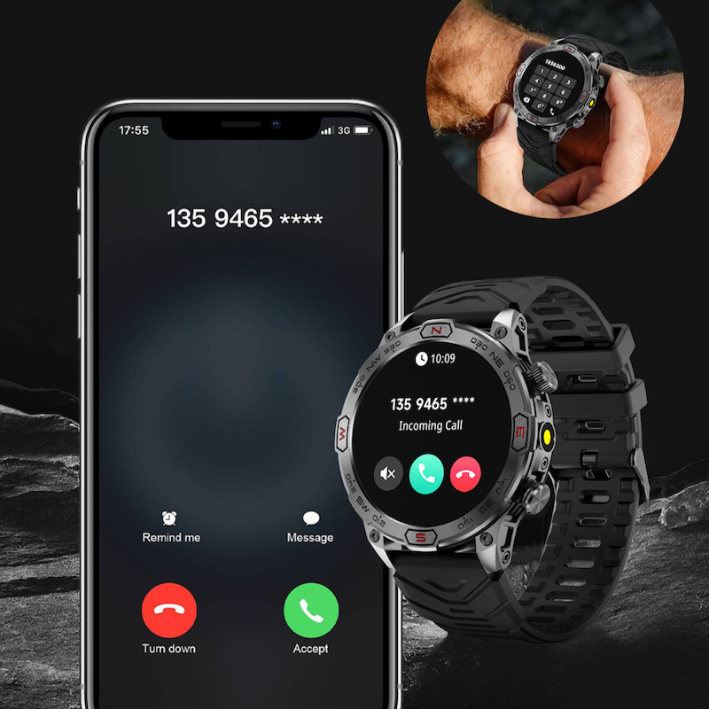 TrailQuest Pro Montre Intelligente GPS Fréquence Cardiaque et Oxygène dans le Sang