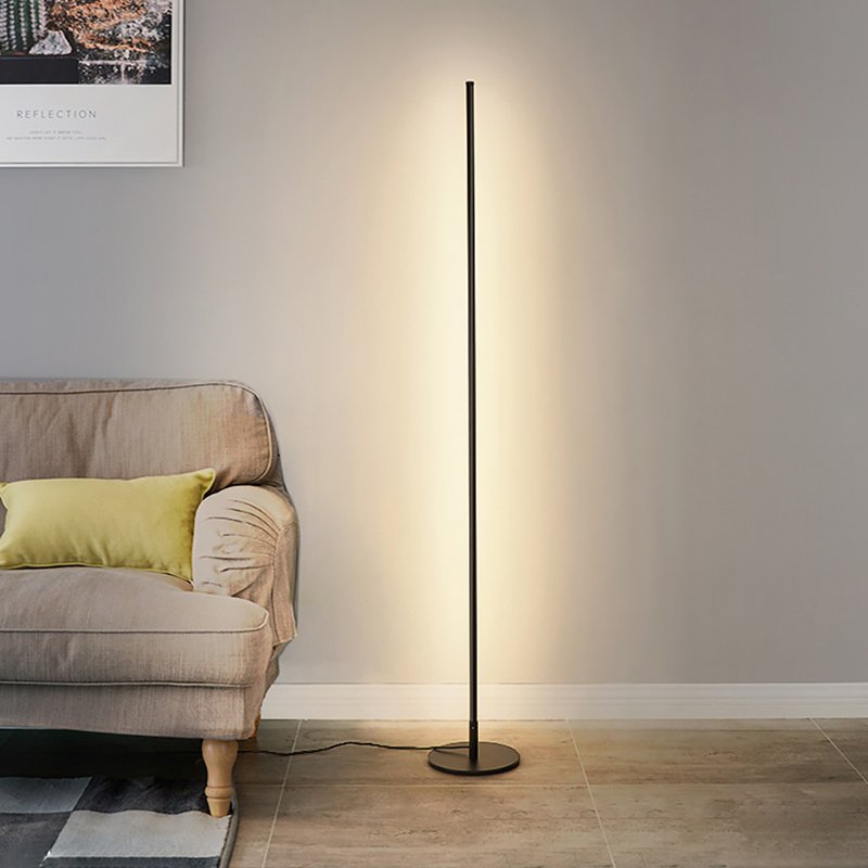 NovaLumen Sleek Modern LED Floor Lamp With Remote Control