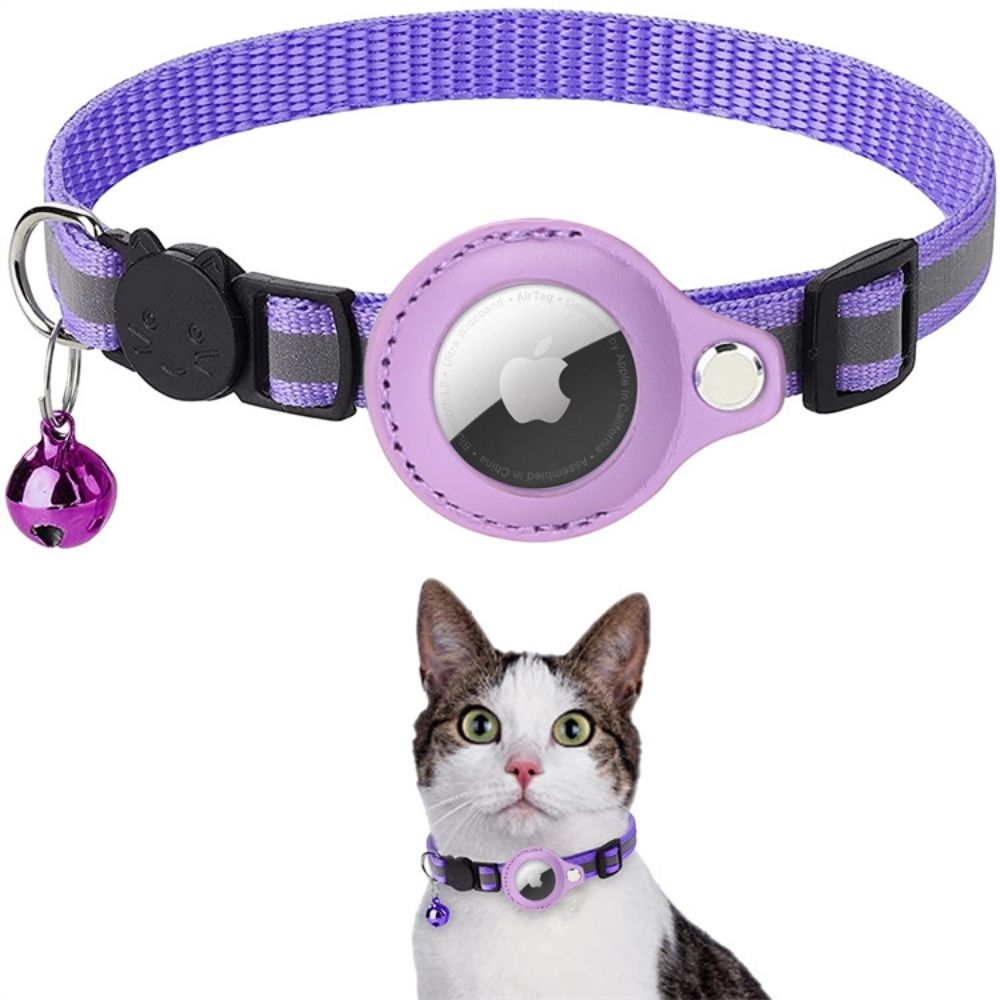 Lunara Reflective Cat Collar With Quick Release And Built In GPS Tracker Mount For Safe Night Tracking