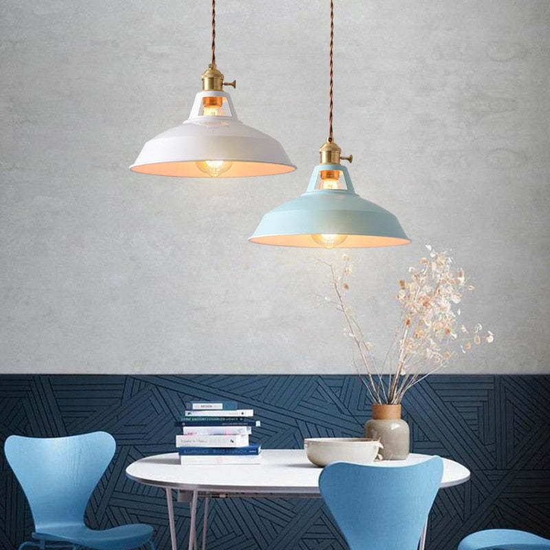 Iriselle Morandi Metal Pendant Light Colorful Glow