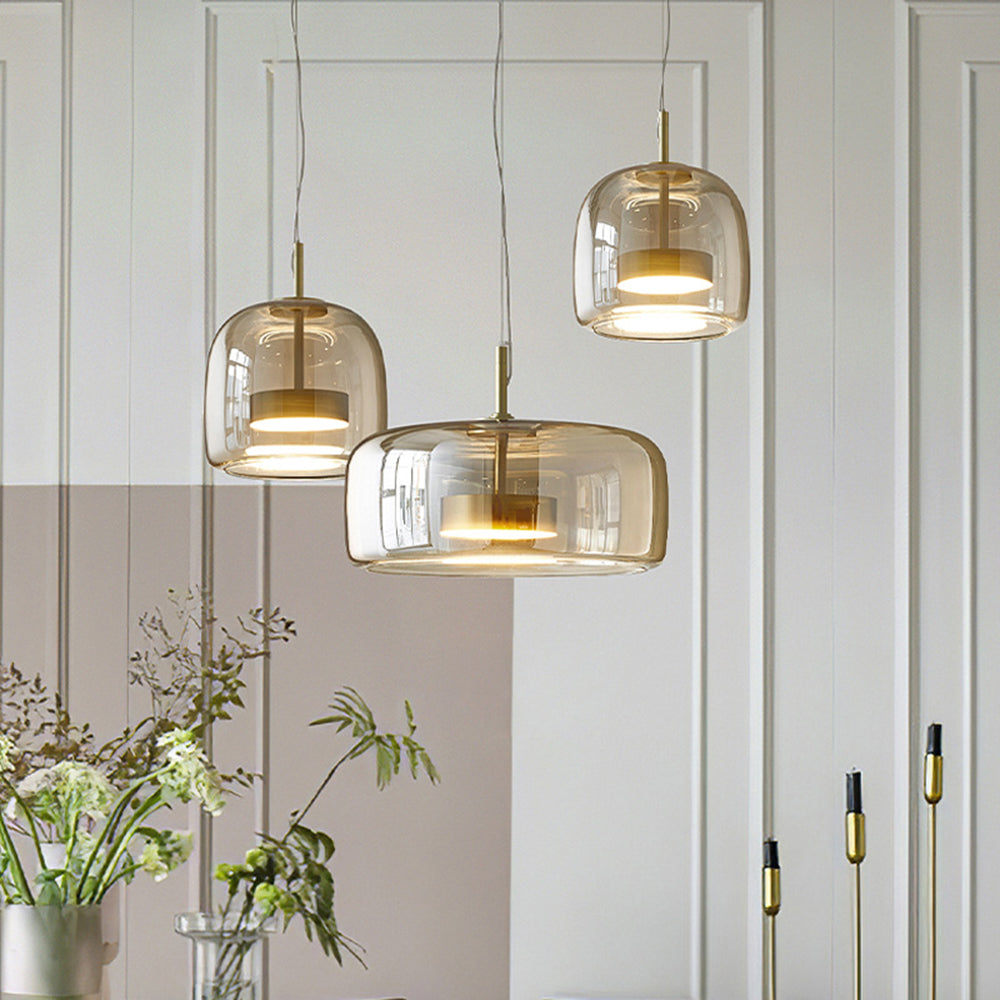 NovaLoom Vintage-Style Retro Pendant Lamp With Amber Glow