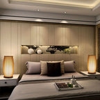 Bamboo Table Lamp - Rustic Natural Slat Design, Versatile Night Light & Desk Lamp for Home Decor 1