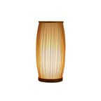 Bamboo Table Lamp - Rustic Natural Slat Design, Versatile Night Light & Desk Lamp for Home Decor 2