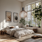 Nordic Wood Cage Pendant Light with Adjustable Cord