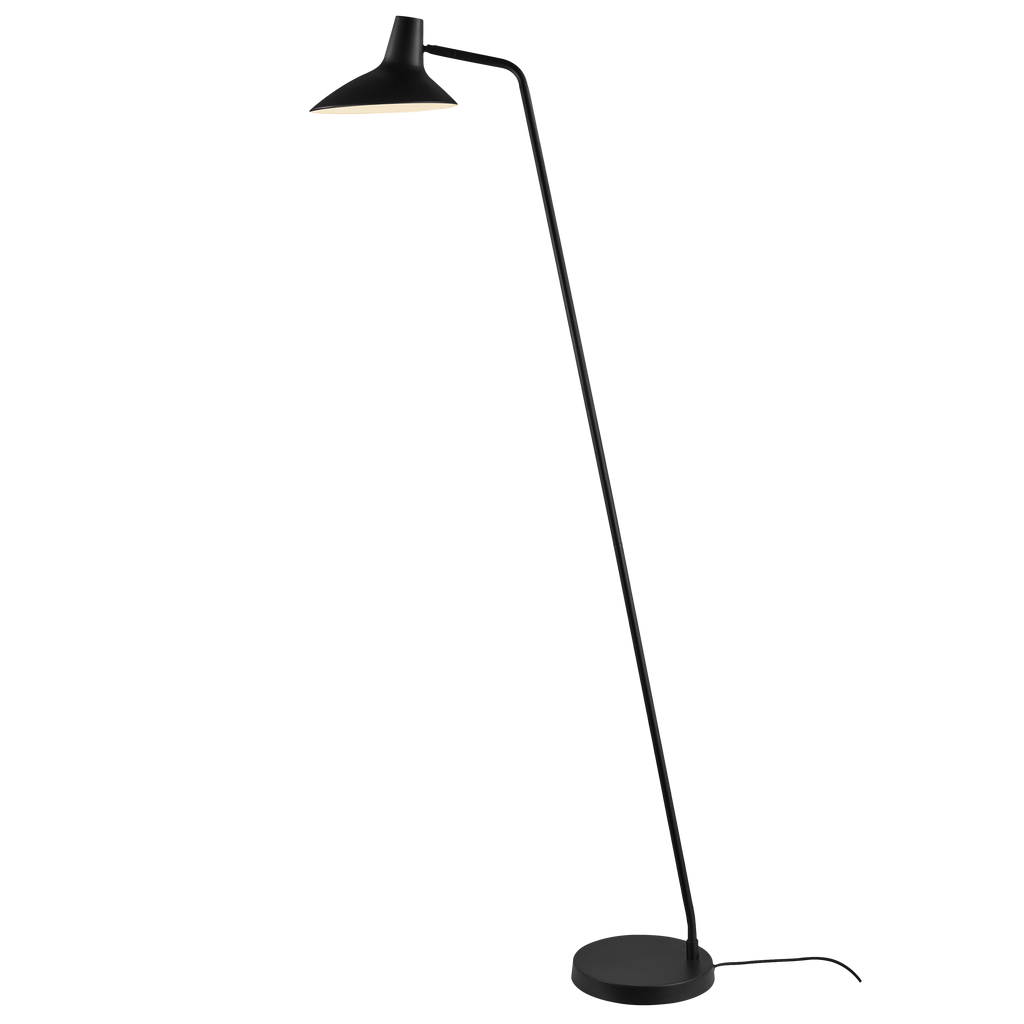 Black Arc Floor Lamp with Adjustable Curved Head – Modern Industrial Standing Lamp for Stylish Home Lighting 0