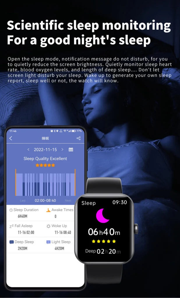 ViraSense Icke-invasiv Realtids Glukosövervakningsklocka med Pulsövervakning