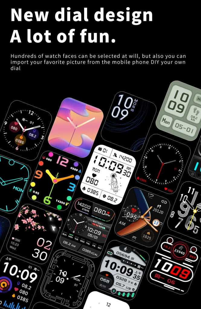 ViraSense Icke-invasiv Realtids Glukosövervakningsklocka med Pulsövervakning