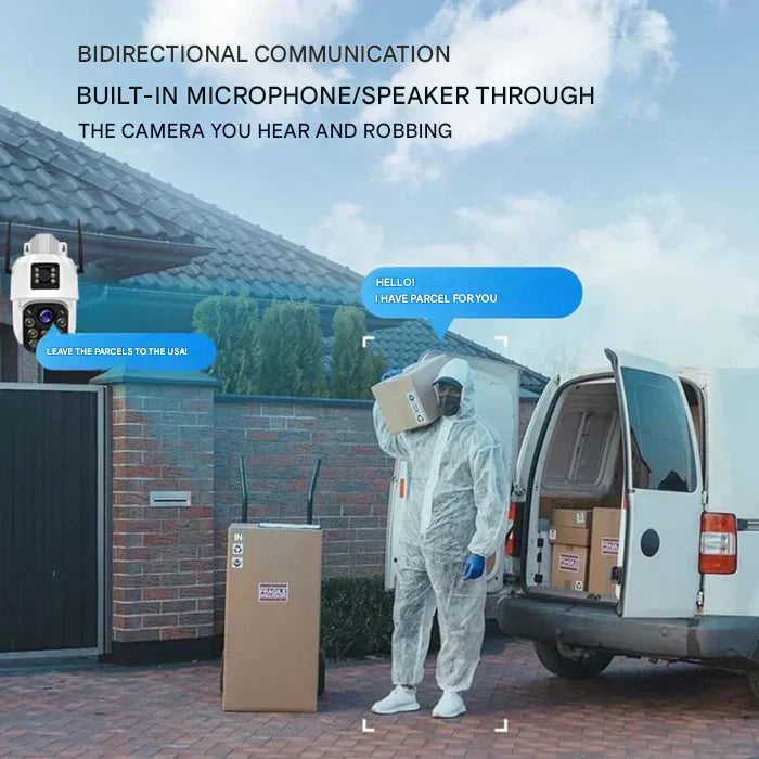 Fenlor Solar 4K Wireless Security Camera With Dual Lens, 10x Zoom, 4G Or WiFi Connectivity, Self Powered