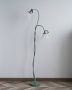 Modern Calla Flower LED Floor Lamp in Green Matte Finish