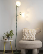 Modern Calla Flower LED Floor Lamp in Green Matte Finish