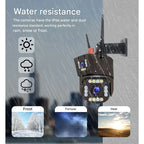 Fenlor Solar 4K Wireless Security Camera With Dual Lens, 10x Zoom, 4G Or WiFi Connectivity, Self Powered