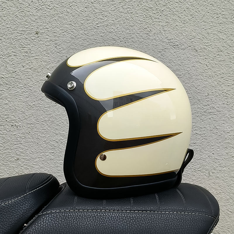 RidgeLine Retro Motorcycle Helmet DOT and ECE Certified